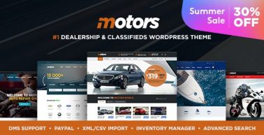قالب Motors | قالب وردپرس فروش اتومبیل موتورز