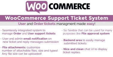 افزونه تیکت پشتیبانی ووکامرس | WooCommerce Support Ticket System